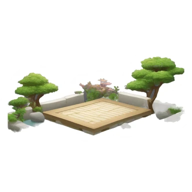  A zen garden in a Crystel environment  sticker