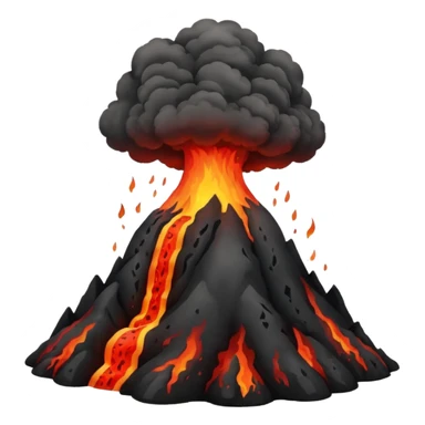 Volcanic eruption sticker