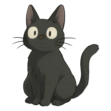 ghibli style cat sticker