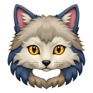 Half wolf half cat 🐱🐰 sticker