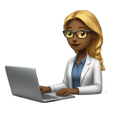 Computer science woman sticker