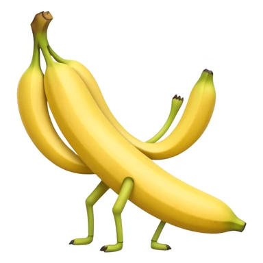 Banana growing legs sticker