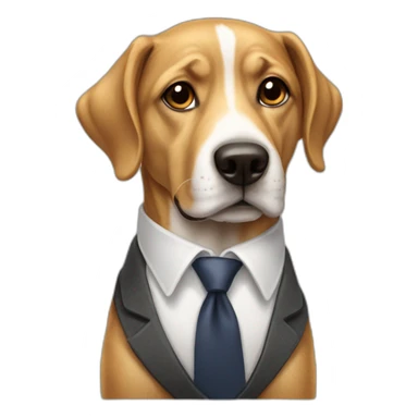 Chien avec une cravate  sticker