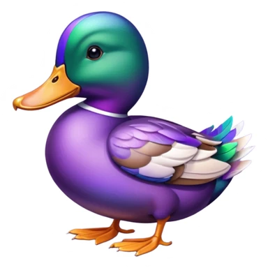 Mallard purple duck sticker
