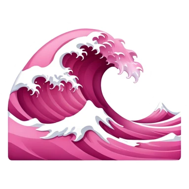 Pink wave sticker
