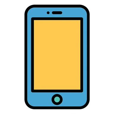 colored icon of an iPhone smartphone sticker