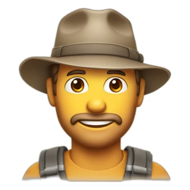 australian outback man with hat sticker