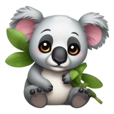 Koala with panda sticker