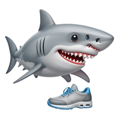 Shark with shoes on  sticker