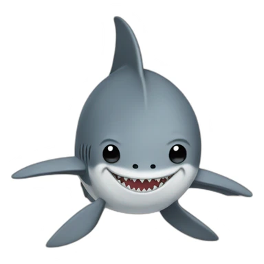 shark with dreads sticker