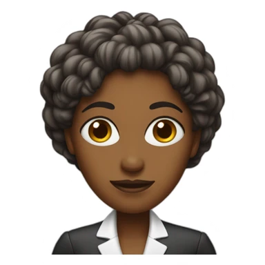 executive lady with head shaped like coconut sticker
