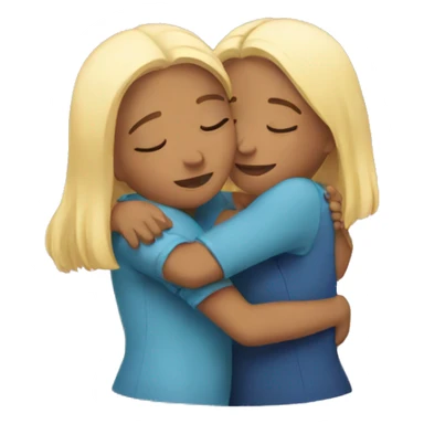 Two girls cuddling sticker