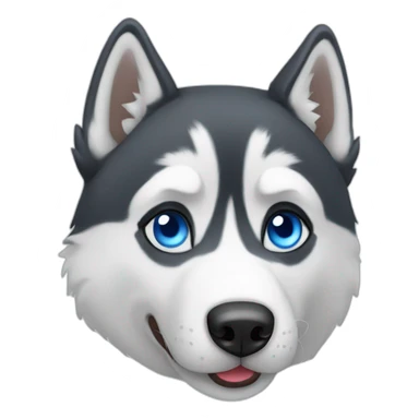 husky with blue eyes sticker