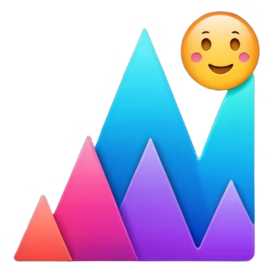 line graph up sticker