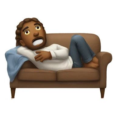 Thanksgiving tired couch sticker