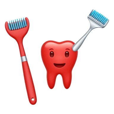 cepillo de dientes rojo sticker