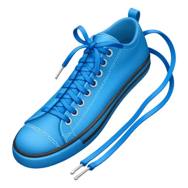 make an emoji of blue shoe laces only- they should be long and stringy sticker