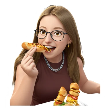 girl enjoying outdoor meal sticker
