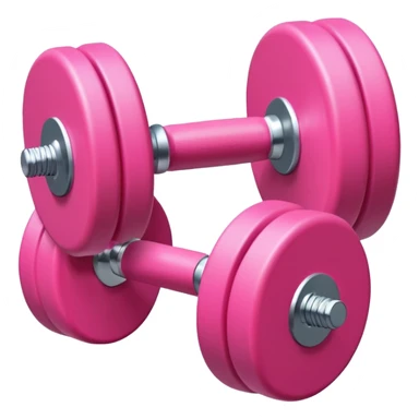 one pink dumbbell, single fitness weight sticker