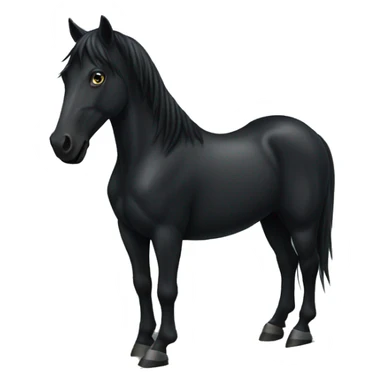 make a black horse in grave sticker