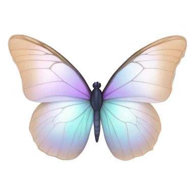 Pastel white iridescent nebula butterfly sticker