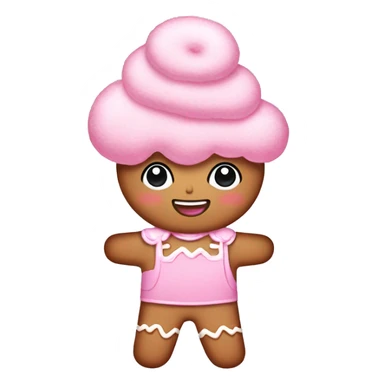 cotton candy, gingerbread girl sticker