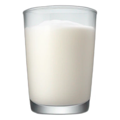 a glass of milk with foam on top sticker