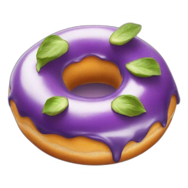 donut around an eggplant sticker