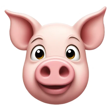 Pig raising eyebrows sticker