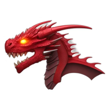crazy-funny-cyberpunk-red-dragon-head-laser-sword-red sticker