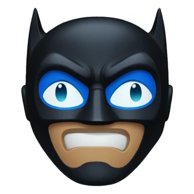 Dark Batman mask with blue eyes and black skin  sticker