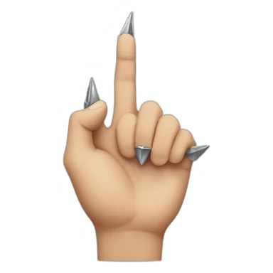 hand with rock gesture and colar with spikes sticker