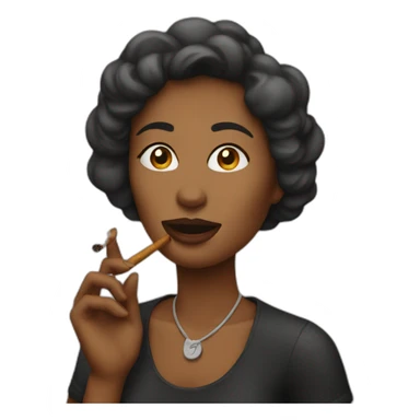 woman smoker sticker