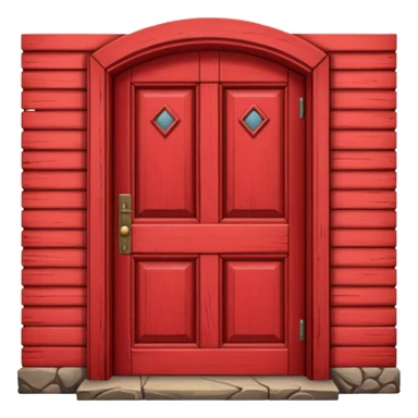 Red door  sticker