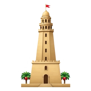 Make the Alexandria tower in egypt emoji with apple emojies style sticker