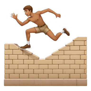 Man jumping wall sticker