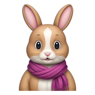 bunny with scarf sticker
