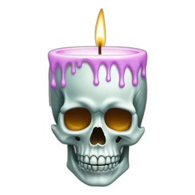 candle on the skull sticker