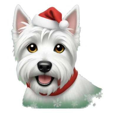 westie christmas  sticker