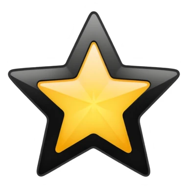 ★☆ - this shows full star and empty star  only with black outline with white colour inside but I want is first half black and second half empty sticker