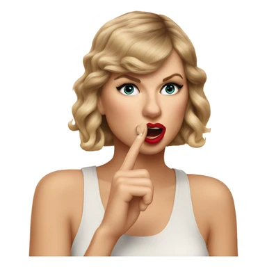 Taylor swift shushing sticker