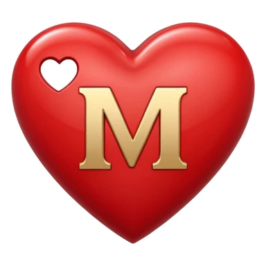 Crear a Heart with an M in the middle sticker