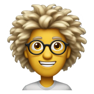 Crazy person with glasses sticker