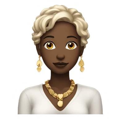 Girl with gold minimal jewellery sticker