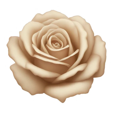 beige rose no stem sticker