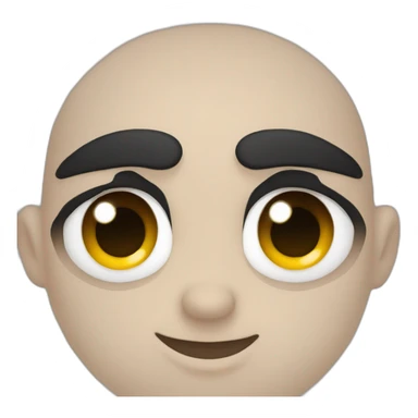 Black hair black eyes male sticker