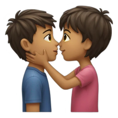 Boy and girl kissing  sticker