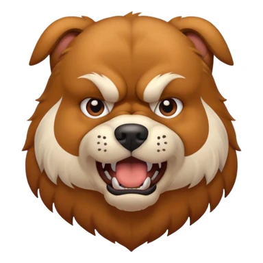 growling dog  sticker