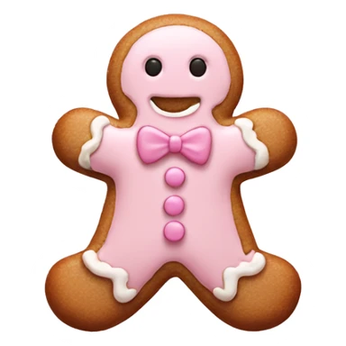 Light Pink gingerbread man sticker