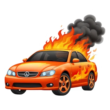 Car fire sticker